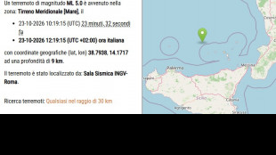 Terza forte scossa di terremoto in Sicilia, magnitudo 5.0