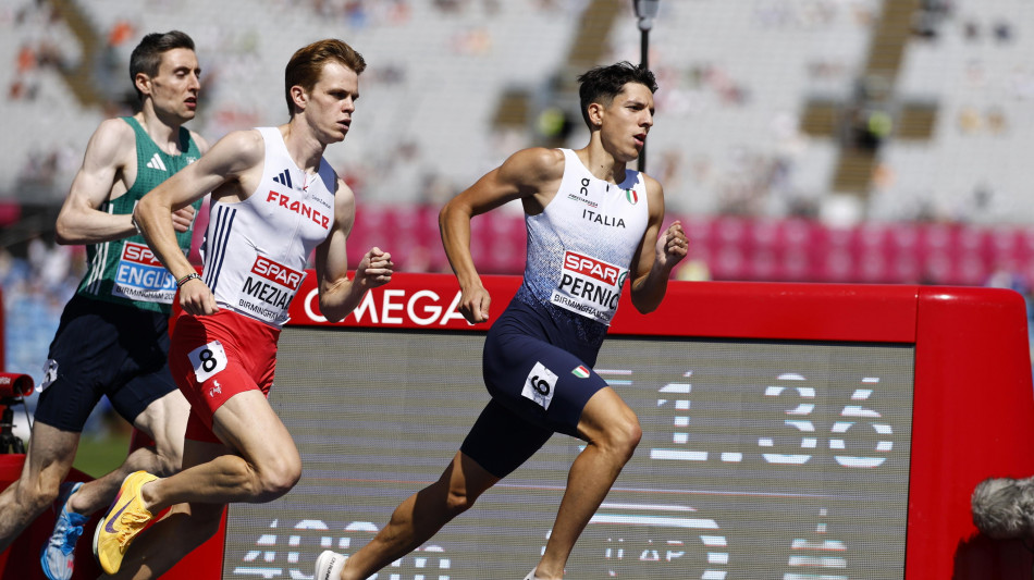Europei atletica: Pernici in finale negli 800 metri