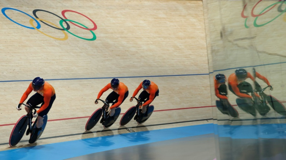 Netherlands smash world record to win men's team sprint gold