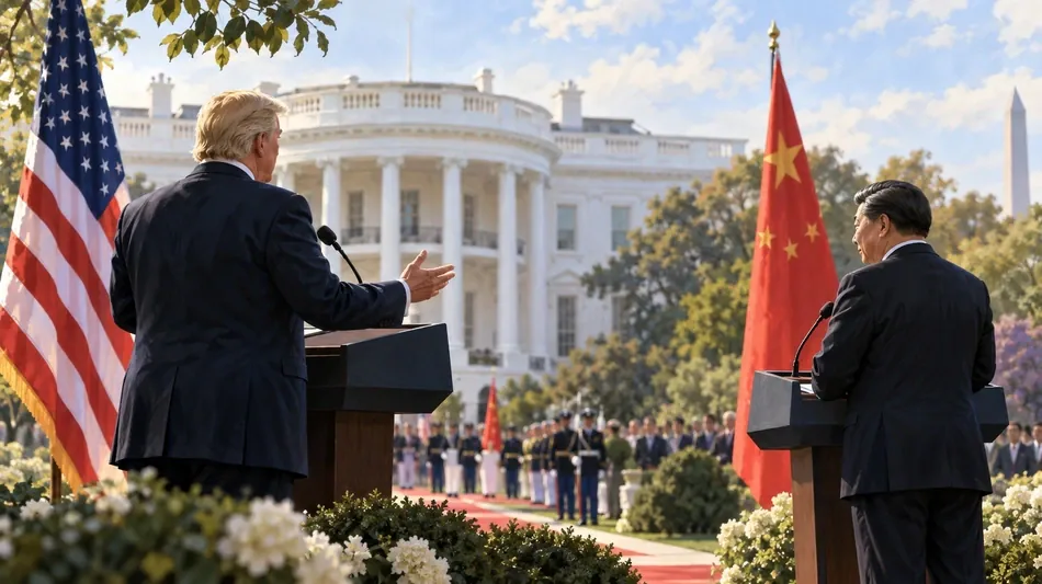 特朗普白宮迎接習近平 稱會談決定關乎未來數十年和平繁榮