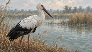 Protected storks bring mounting losses to a Jiangsu crab farmer
