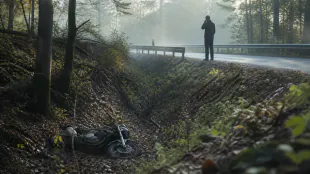 Motorradwrack nach mehr als zehn Stunden im Wald entdeckt