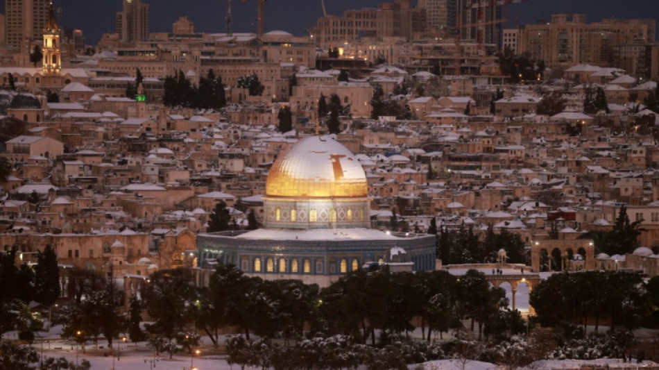 Rare snowfall carpets Jerusalem